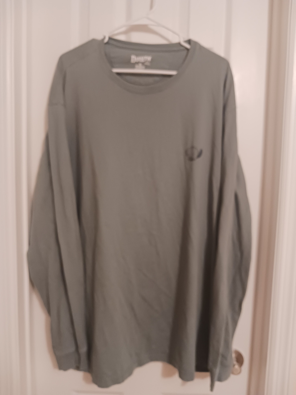 Duluth Trading Co Olive Sage Long Sleeve Crewneck Mens XL Longtail